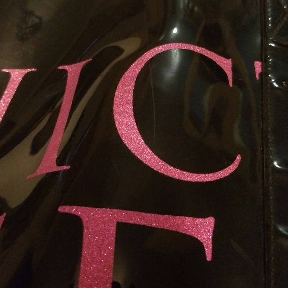 Victoria Secret Black and Pink Shiny Tote - Picture 5 of 5